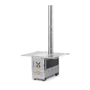 Icefield&trade; Tabletop Wood-Burning Stove with Chimney